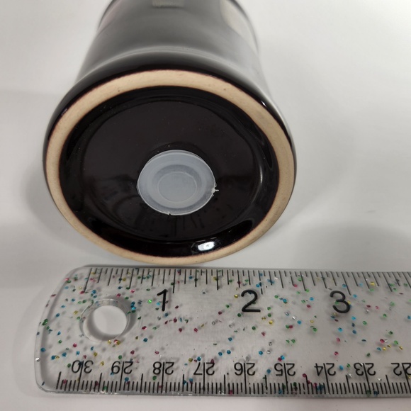 Pair Pfaltzgraff Salt & Pepper Shakers Glossy Black Southwest Color Block - Picture 5 of 6